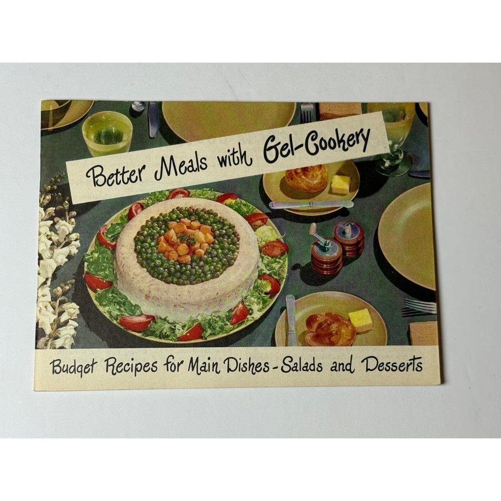 Vintage 1952 Knox Gelatine Better Meals with Gel-Cookery Recipe Booklet